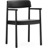 Black lacquered ash / Ultra Black leather – Timb Armchair - Normann Copenhagen