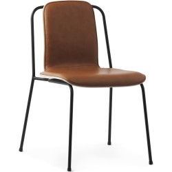 cuir Ultra Brandy / chêne – intérieur rembourrée – chaise Studio - Normann Copenhagen