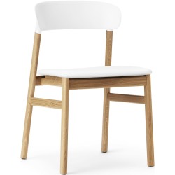 Spectrum White leather/oak - Herit chair - Normann Copenhagen