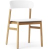 Spectrum White leather/oak - Herit chair - Normann Copenhagen