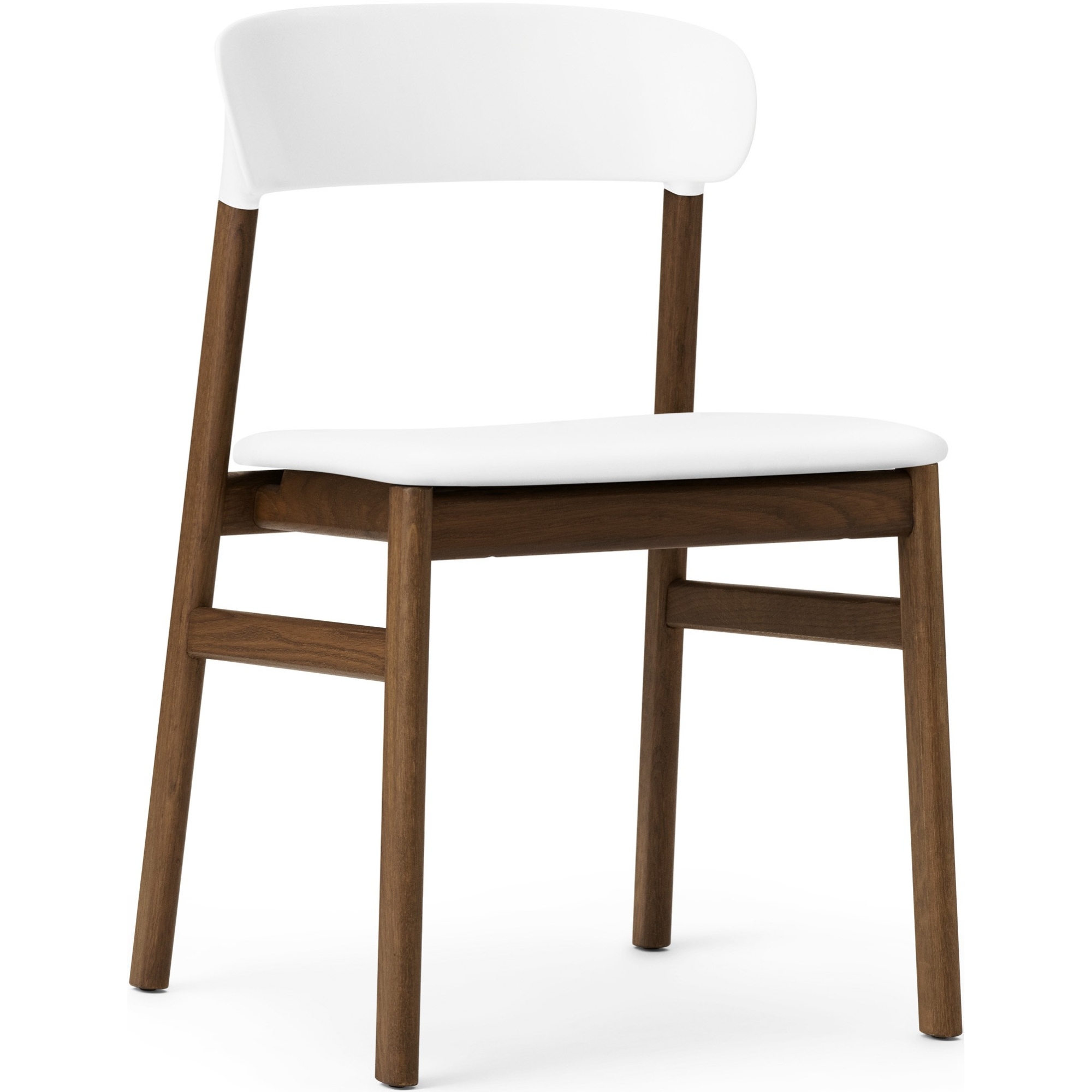 Spectrum White leather / smoked oak - Herit chair - Normann Copenhagen