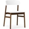 Spectrum White leather / smoked oak - Herit chair - Normann Copenhagen