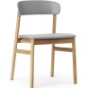 Spectrum Grey leather / oak - Herit chair - Normann Copenhagen