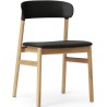 Spectrum black leather / oak - Herit chair - Normann Copenhagen