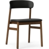 Spectrum Black leather / smoked oak - Herit chair - Normann Copenhagen