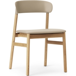 Spectrum Sand leather / oak - Herit chair - Normann Copenhagen