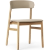 Spectrum Sand leather / oak - Herit chair - Normann Copenhagen