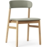 Spectrum Dusty Green leather / oak - Herit chair - Normann Copenhagen