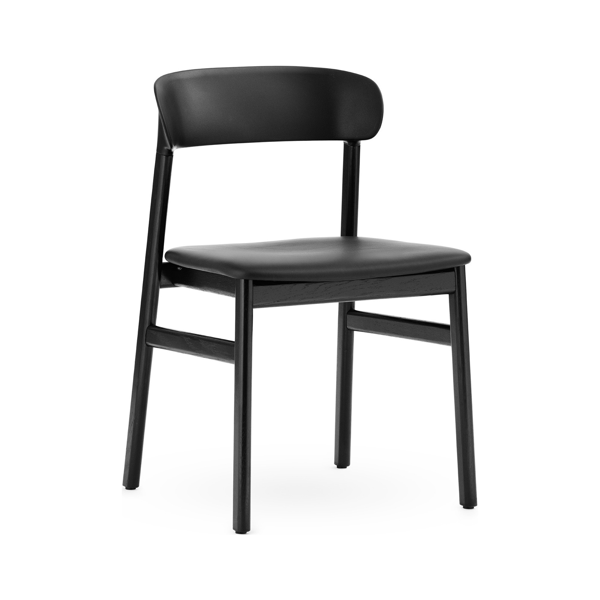 Spectrum leather black / black - Herit chair - Normann Copenhagen