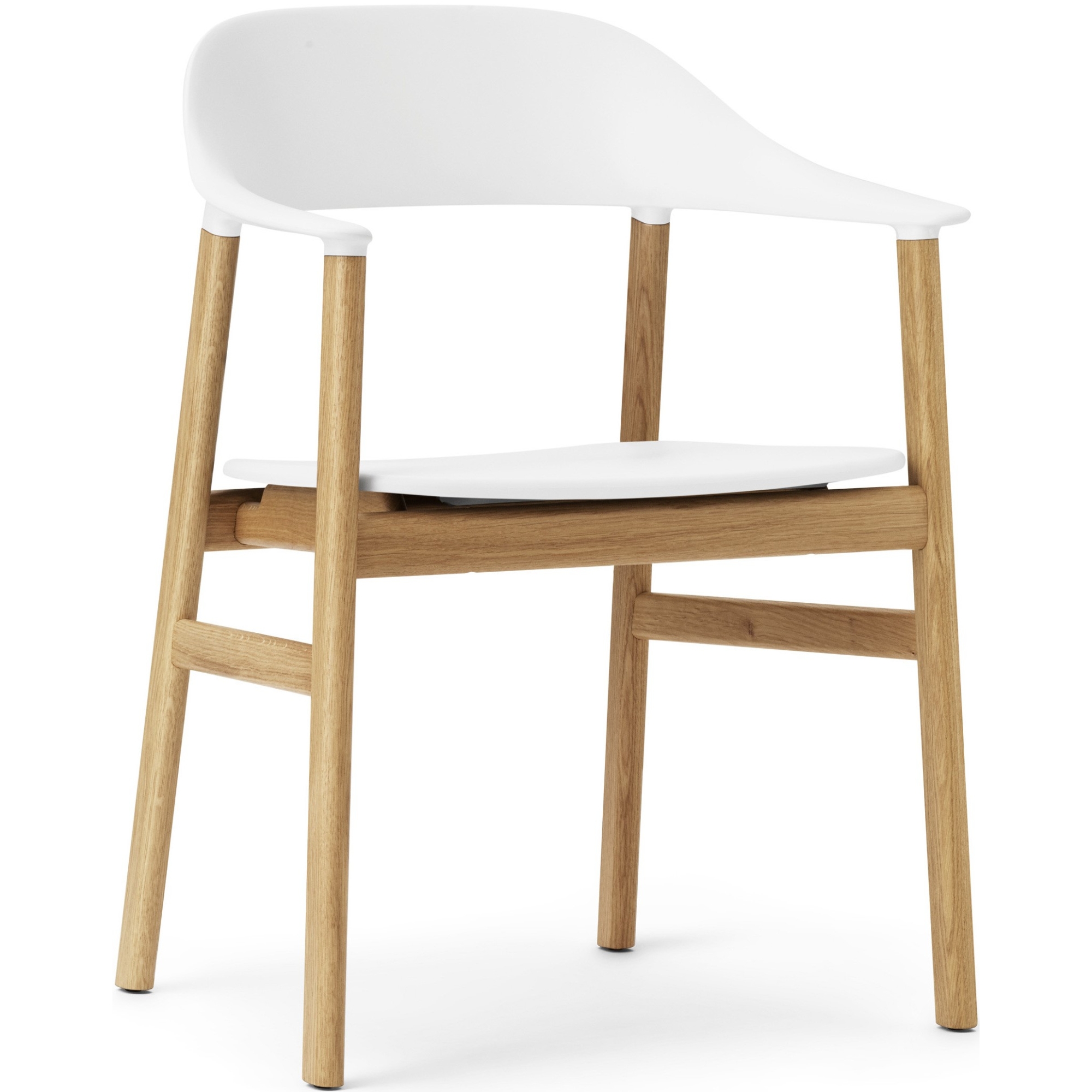 blanc / chêne - fauteuil Herit - Normann Copenhagen