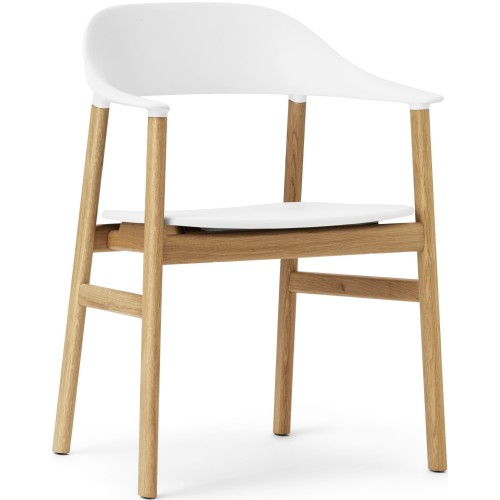 blanc / chêne - fauteuil Herit - Normann Copenhagen