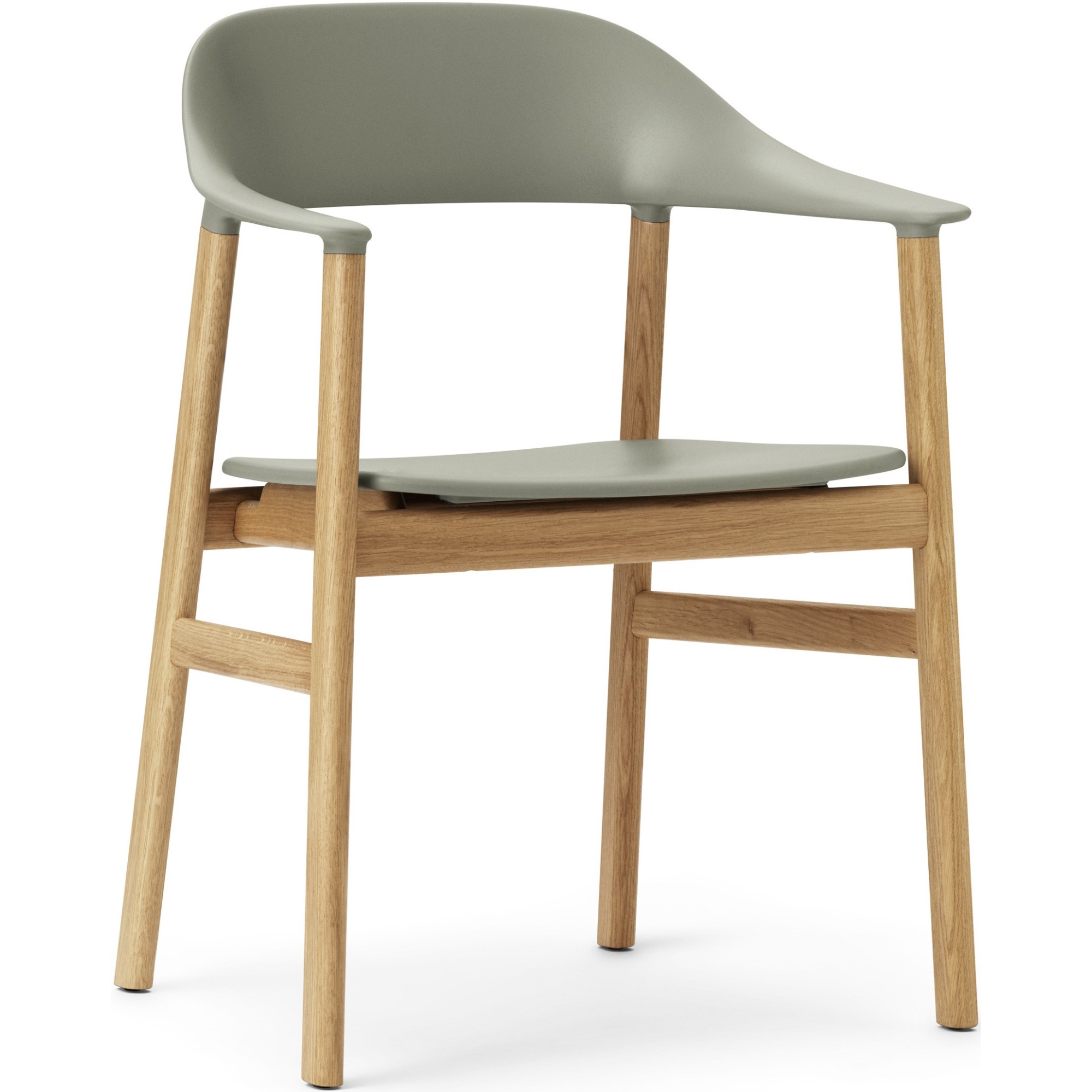 dusty green / oak - Herit armchair - Normann Copenhagen