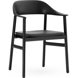 cuir Spectrum noir / noir - fauteuil Herit - Normann Copenhagen