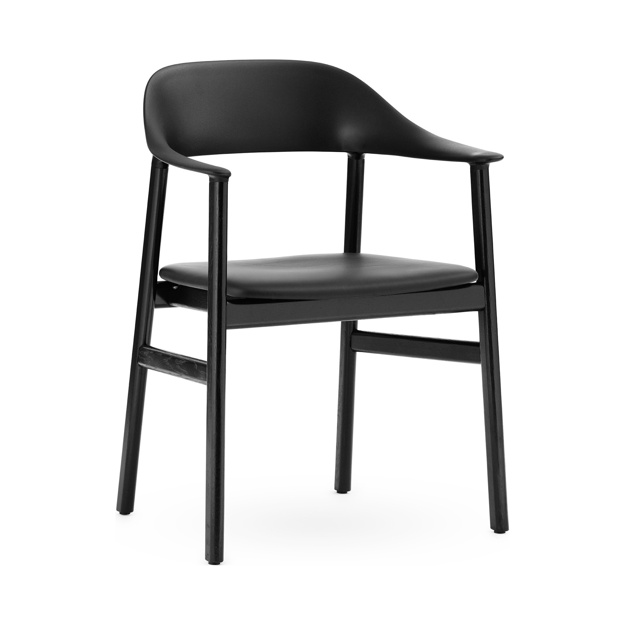 cuir Spectrum noir / noir - fauteuil Herit - Normann Copenhagen