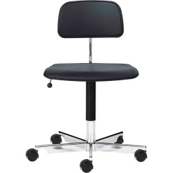 chaise Kevi 2533 – coque noire / assise et dossier cuir Ultra Black – H38-51cm (A) - Montana