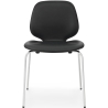 Ultra black leather / chrome – My Chair - Normann Copenhagen