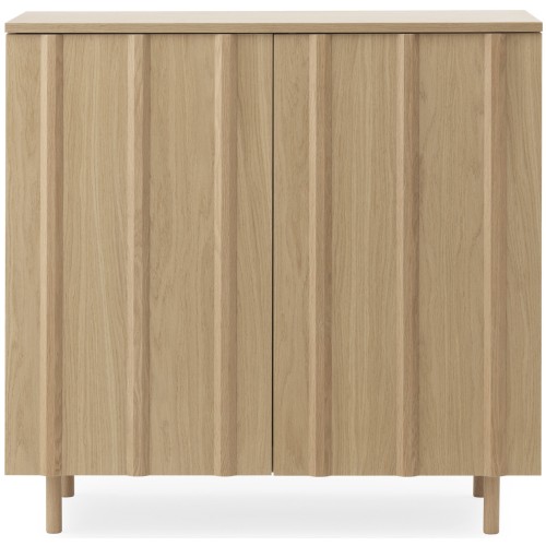 98,5 x 45 x H96,5 cm – Oak – RIB Sideboard - Normann Copenhagen