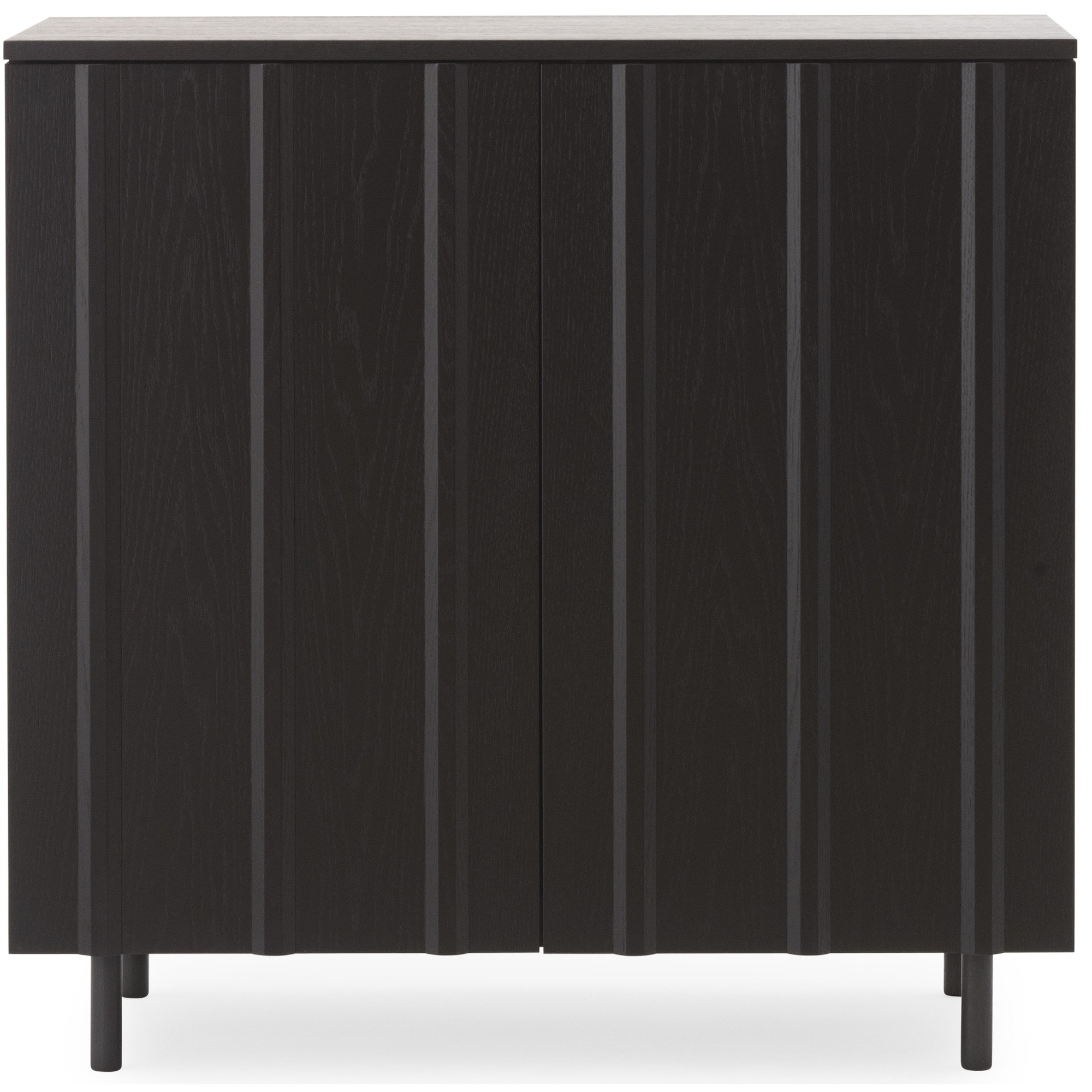 98,5 x 45 x H96,5 cm – Soft Black – RIB Sideboard - Normann Copenhagen