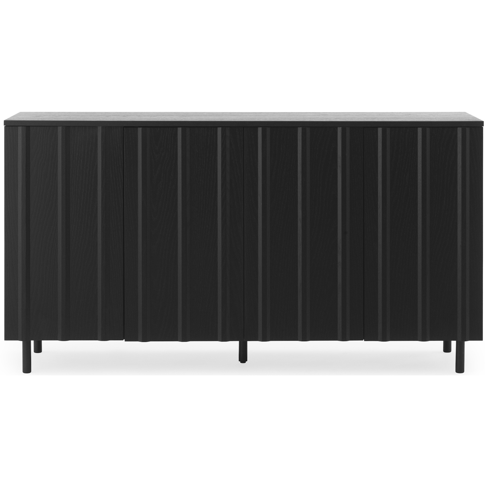 159 x 45 x H86,5 cm – Soft Black – RIB Sideboard - Normann Copenhagen