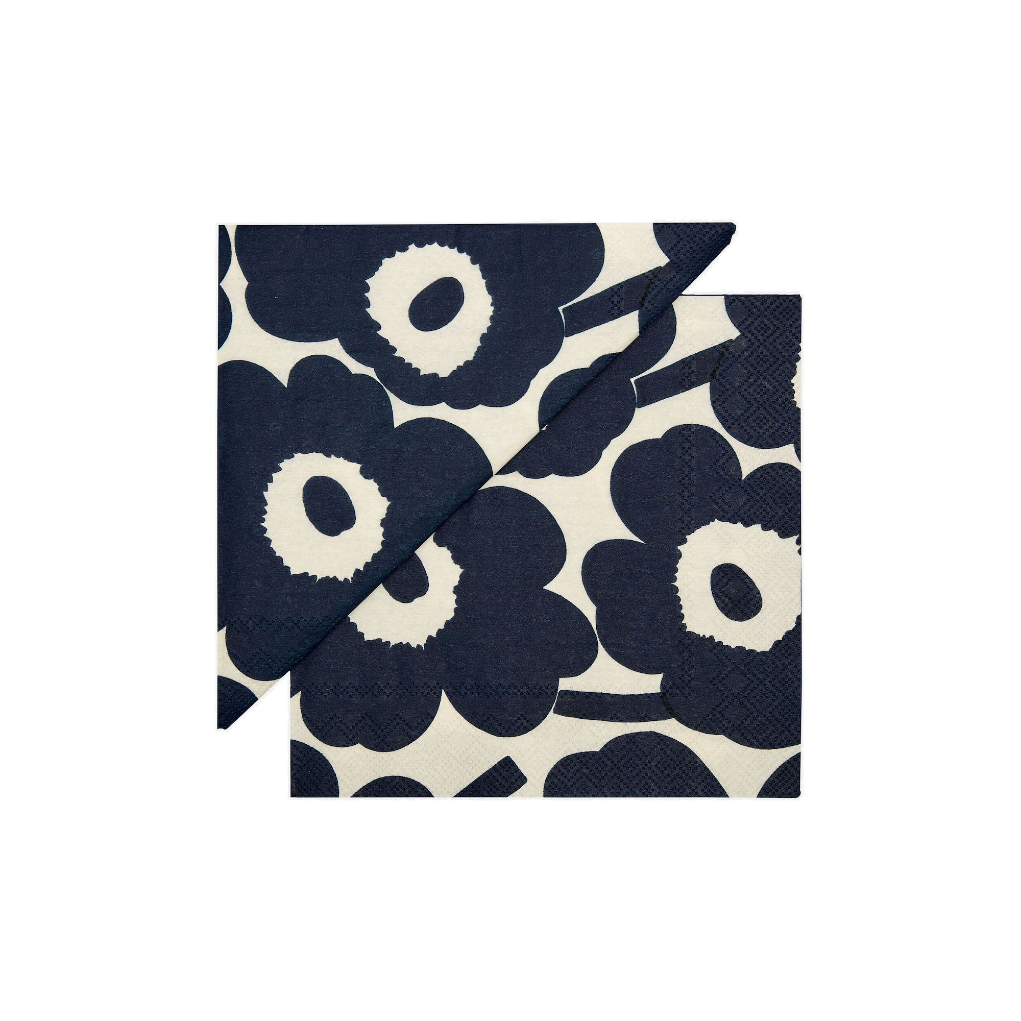 Unikko bleu foncé et naturel 552645 - Serviettes en papier