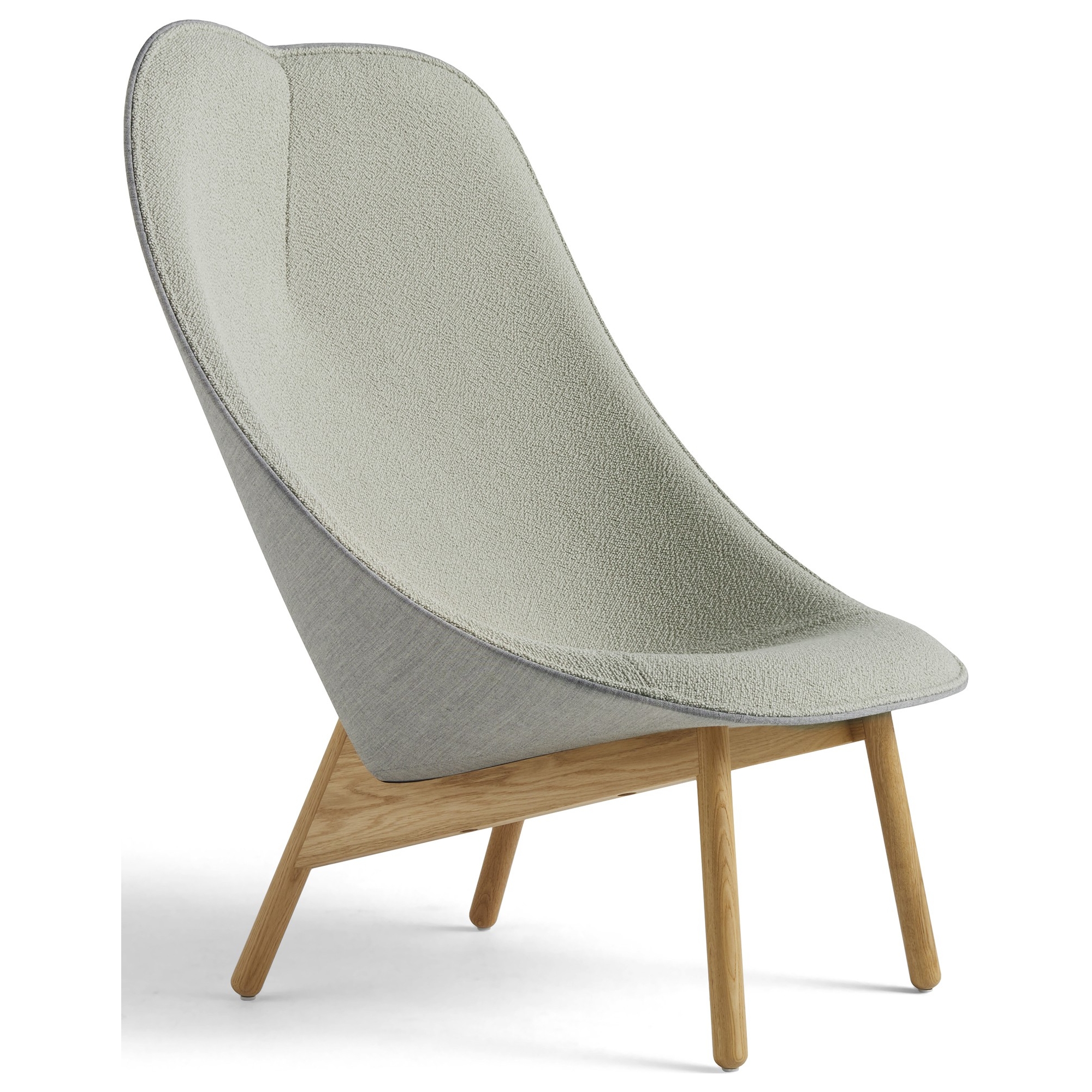 Flamiber light grey j7 / Remix 123– lacquered oak – Uchiwa Lounge chair - HAY