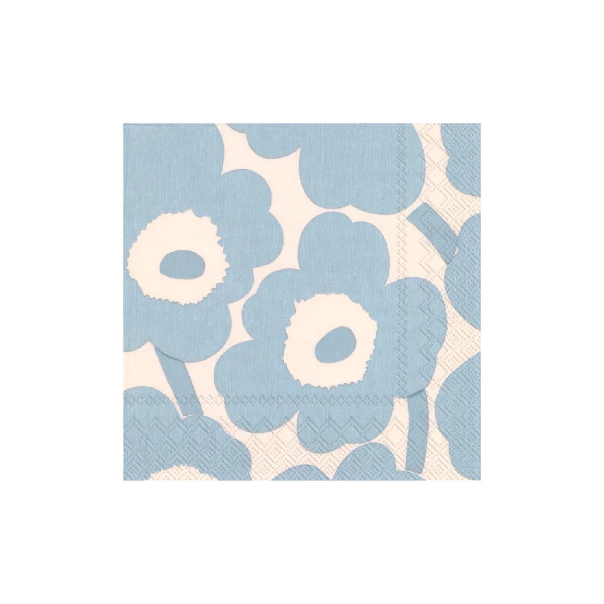 Unikko crème et bleu ciel 552641 - Serviettes en papier