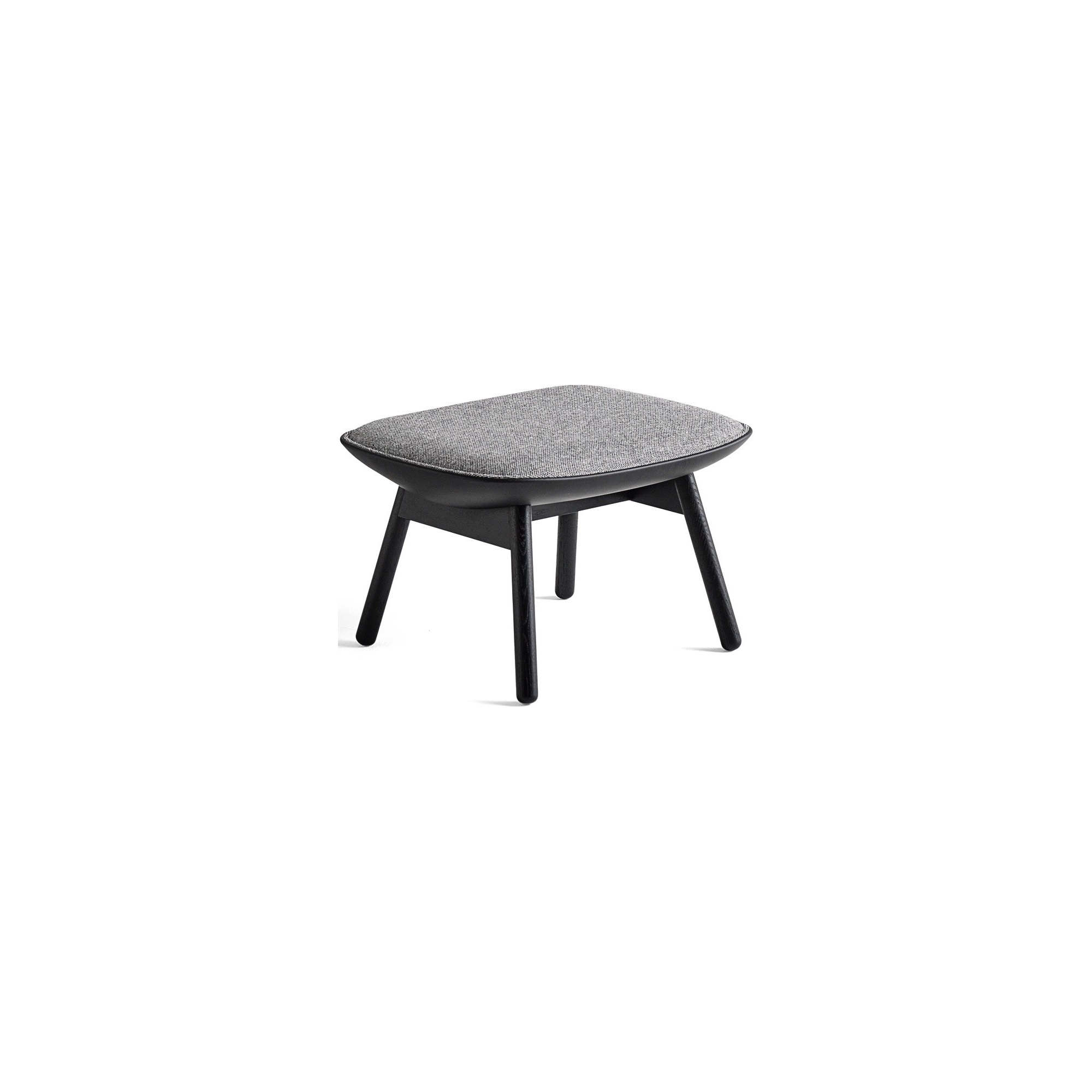 Hallingdal 166 / cuir Sierra SI1001 – chêne peint en noir – Repose-pieds Uchiwa - HAY