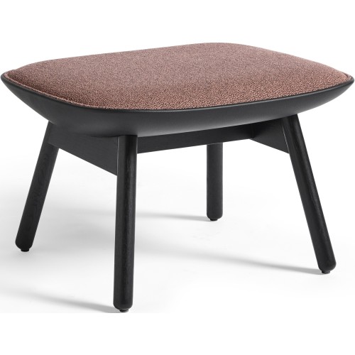 Olavi by Hay 12 / Sierra SI1001 leather – black lacquered oak – Uchiwa ottoman - HAY