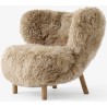 Little Petra Lounge chair VB1 - Honey sheepskin 5 cm + white oiled oak - &Tradition