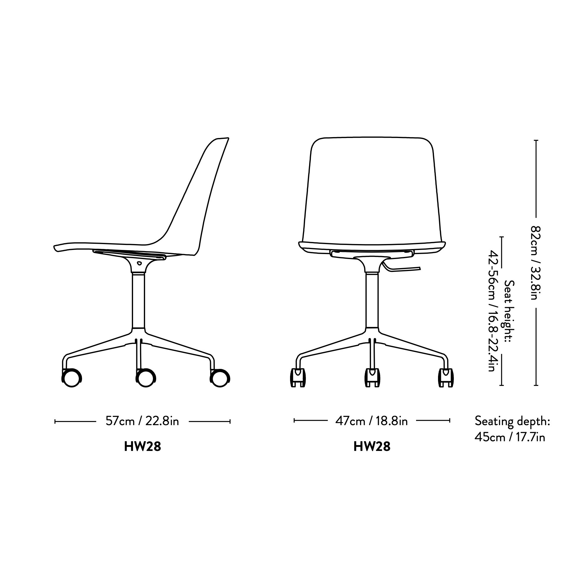 Chaise Rely HW28 - &Tradition