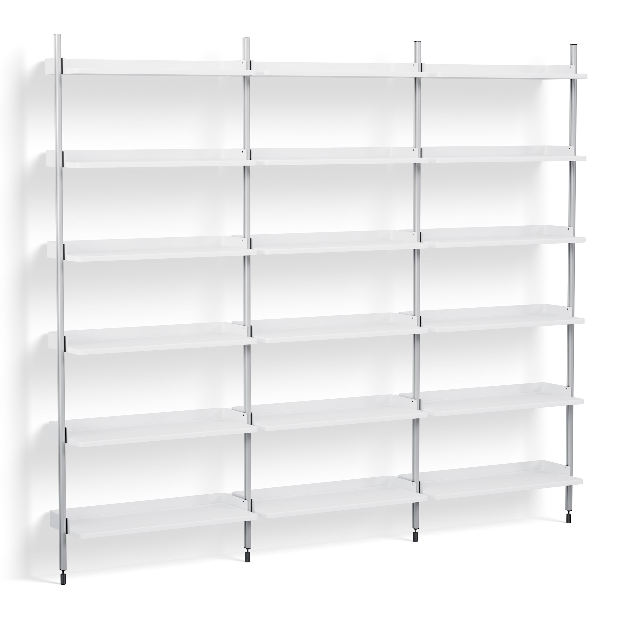 Pier System 103 –  PS White Shelves + Anodised Aluminium Profiles - HAY