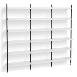 Pier System 103 –  PS White Shelves + Black Anodised Aluminium Profiles - HAY