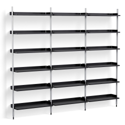 Pier System 103 –  PS Black Shelves + Anodised Aluminium Profiles - HAY