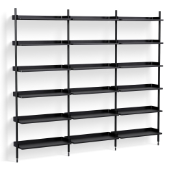 Pier System 103 –  PS Black Shelves + Black Anodised Aluminium Profiles - HAY