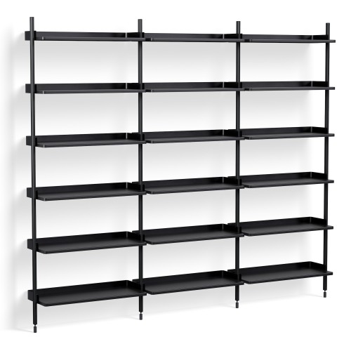 Pier System 103 –  PS Black Shelves + Black Anodised Aluminium Profiles - HAY