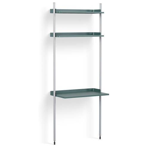 Blue Shelves + Anodised Aluminium Profiles – Pier System 11 - HAY