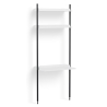 White Shelves + Black Anodised Aluminium Profiles – Pier System 11 - HAY