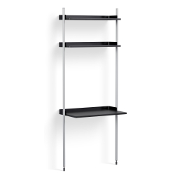 Black Shelves + Anodised Aluminium Profiles – Pier System 11 - HAY