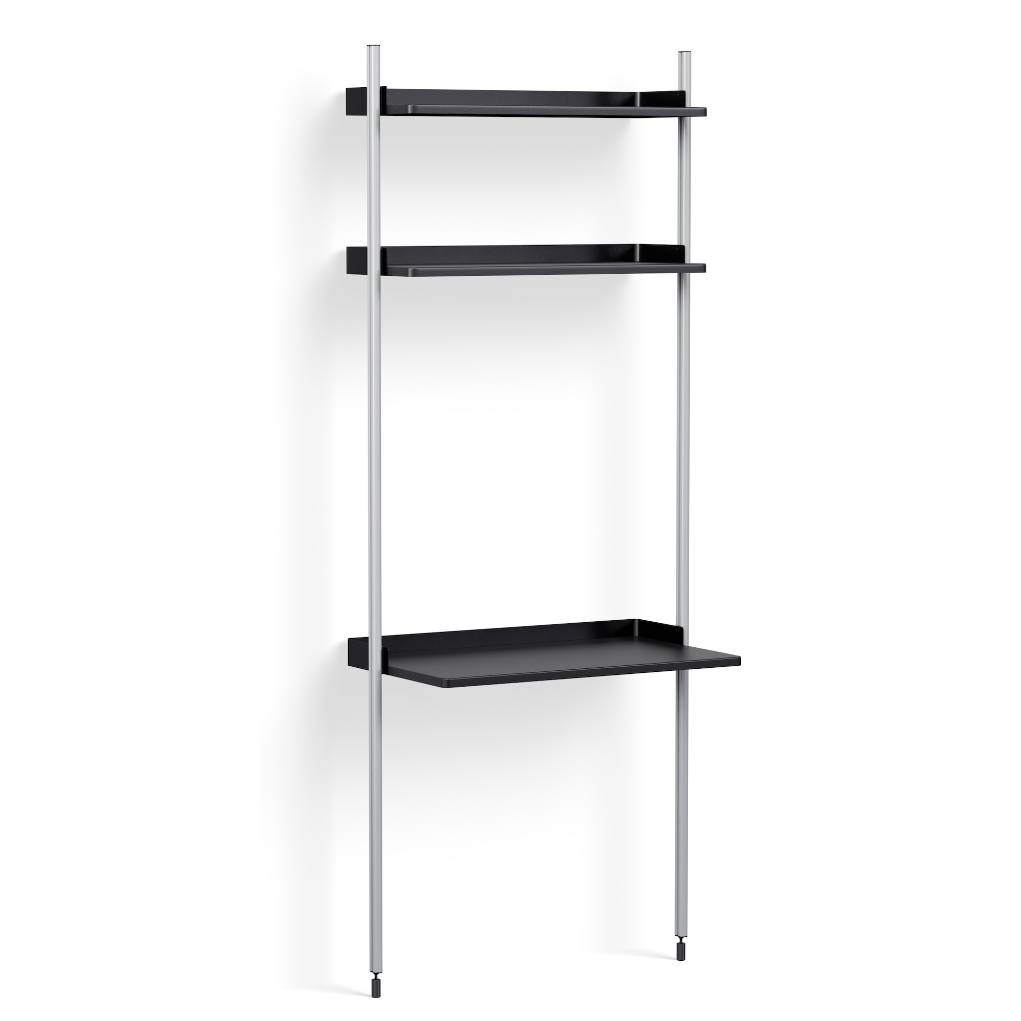 Black Shelves + Anodised Aluminium Profiles – Pier System 11 - HAY