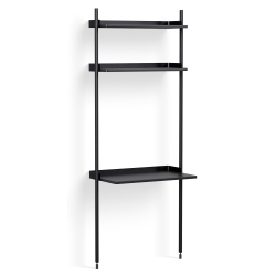 Black Shelves + Black Anodised Aluminium Profiles – Pier System 11 - HAY