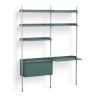 Blue Shelves + Anodised Aluminium Profiles – Pier System 12 - HAY