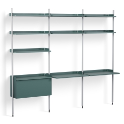 Blue Shelves + Anodised Aluminium Profiles – Pier System 13 - HAY