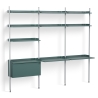 Blue Shelves + Anodised Aluminium Profiles – Pier System 13 - HAY