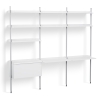 White Shelves + Anodised Aluminium Profiles – Pier System 13 - HAY