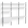 White Shelves + Black Anodised Aluminium Profiles – Pier System 13 - HAY