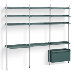 Blue Shelves + Anodised Aluminium Profiles – Pier System 23 - HAY