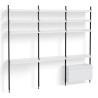 White Shelves + Black Anodised Aluminium Profiles – Pier System 23 - HAY