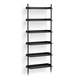 Black Shelves + Black Anodised Aluminium Profiles – Pier System 101 - HAY