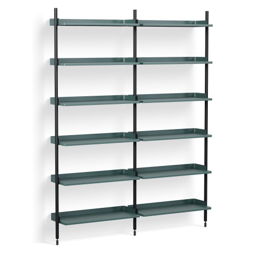 Pier System 102 – PS Blue Shelves + Black Anodised Aluminium Profiles - HAY