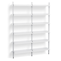 Pier System 102 – PS White Shelves + Anodised Aluminium Profiles - HAY